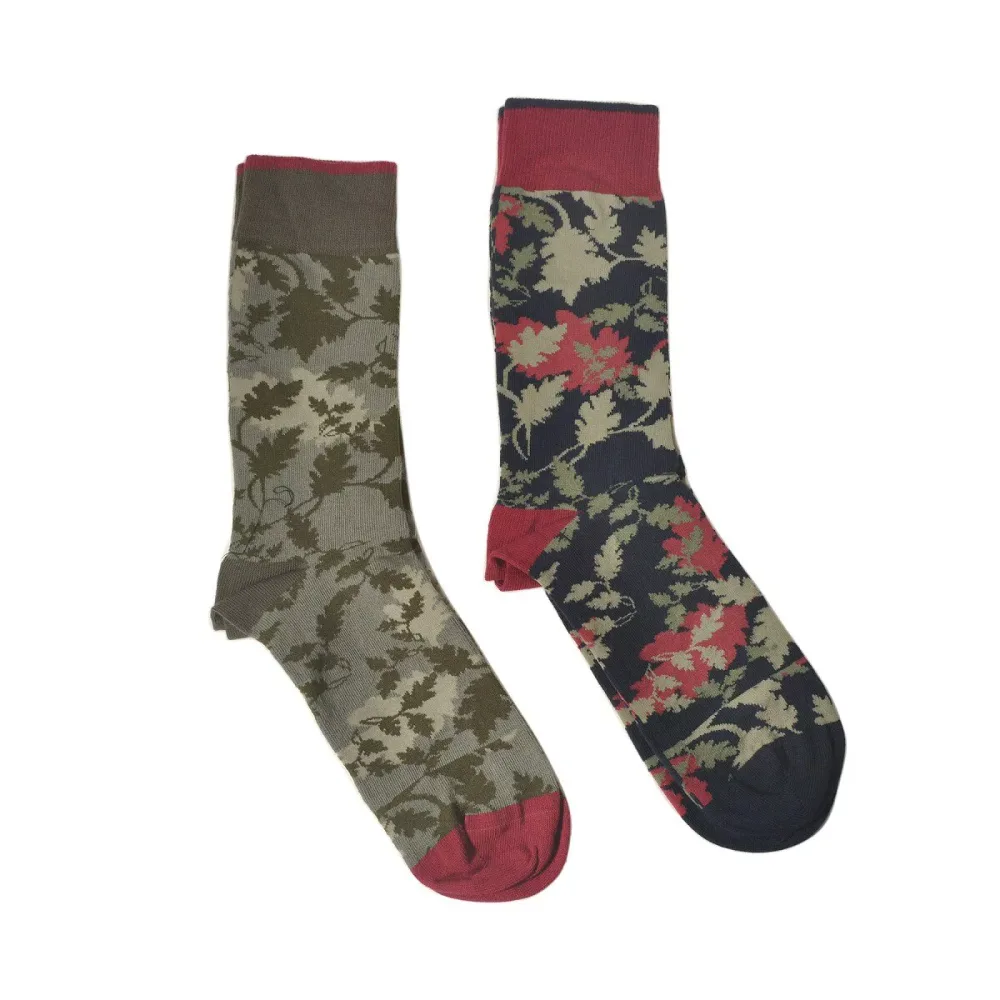 DEMOCRATIQUE デモクラティックソックス LEAVES CAMO カモフラ迷彩柄 北欧靴下/パッパ セレクト(Pappa Select)