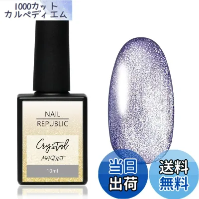 【送料無料】NAILREPUBLIC マグネット ジェル 10ml マグネットネイル クリスタルマグネット ジェルネイル ボトルタイプ 全5色 ハートマグ マグネット ジェルネイル マグジェル キラキラ ギャラクシーネイル (#69) 色:#69
