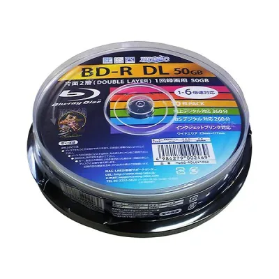 【ポイント20倍】(まとめ)HIDISC 録画用BD-R DL 50GB 1-6倍速対応 10枚 【×10個セット】 HDBD-RDL6X10SPX10