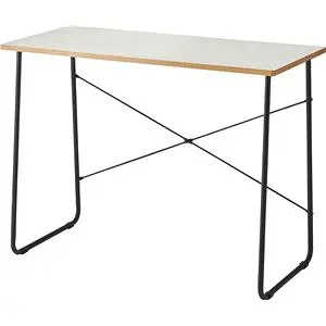 【ポイント20倍】パソコンデスク 約幅100×奥行48×高さ75cm ホワイト スチール リビング 書斎 在宅ワーク インテリア家具 組立式