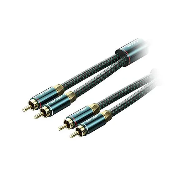 【ポイント20倍】VENTION 2RCA Male to 2RCA Male オーディオケーブル Green 1.5m グリーン BC-0798