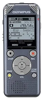 【中古】【39shop】OLYMPUS★ICレコーダー VoiceTrek 4GB リニアPCM対応 FMチューナー付 GRY グレー WS-805(非常に良い)