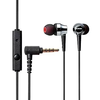 【中古】【39shop】エレコム★ステレオヘッドホンマイク付/カナル/10.0mm/ブラック(非常に良い)
