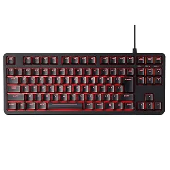 【中古】【39shop】エレコム★USB-A ゲーミングキーボード メカニカル 茶軸 5000万回耐久スイッチ 日本語配列 ゲーミングキーキャップ 全キーロールオーバー対応 LED(非常に良い)
