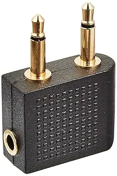 【中古】【39shop】ヤザワコーポレーション★ヤザワ 航空機内用変換プラグ TVR11BK ブラック(良い)