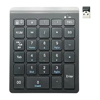 【中古】【39shop】ミヨシ★MCO Windows用 ワイヤレステンキー 2.4GHz接続 5列・28キー アイソレーション式 ブラック TEN24G01BK(非常に良い)