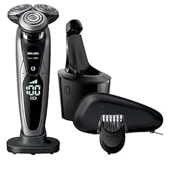 【中古】【39shop】2020モデル★除菌洗浄器フィリップス 9000シリーズ 電気シェーバー ・72枚刃・ダブルVトラック刃・ ヒゲ密度感知システム・8方向可動ヘッド・洗浄(非常に良い)