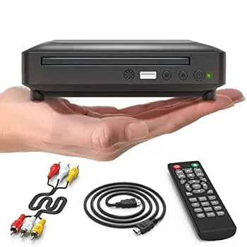 【中古】【39shop】ミニDVDプレーヤー★全地域 DVD CDディスクプレーヤー HDMIAV出力搭載テレビ用 HDMIAVケーブル HD 1080P対応 PALNTSCシステム USB入力 日本語説明(非常に良い)