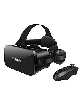 【中古】【39shop】最新★VRゴーグル VRヘッドセット VRヘッドマウントディスプレイ 3D スマホVR ヘッドホン モバイル型 黒(非常に良い)