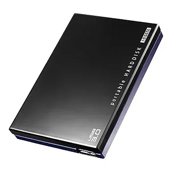 【中古】【39shop】I-O★DATA USB3.02.0ポータブルHDD超高速カクウスブラック 1TB HDPC-UT1.0KE 旧モデル(良い)