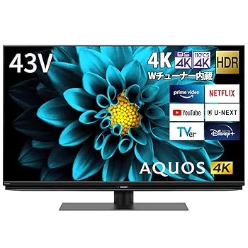 【中古】【39shop】シャープ★43V型 液晶 テレビ AQUOS 4T-C43DL1 4K チューナー内蔵 Android TV 2021年モデル(良い)