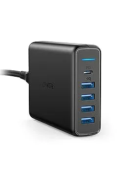 【中古】【39shop】Anker★PowerPort I PD - 1 PD & 4 PowerIQPower Delivery対応 60W 5ポート USB-C急速充電器PSE認証済 Power Delivery対応 PowerIQ搭載 iPhone(良い)