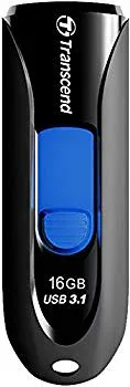 【中古】【非常に良い】Transcend USBメモリ 16GB USB3.1 & USB 3.0 スライド式 ブラック TS16GJF790K