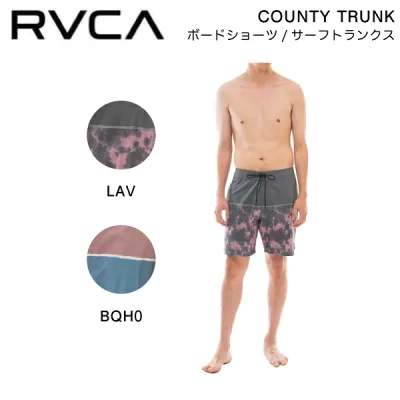 【RVCA】ルーカ COUNTY TRUNK メンズ サーフパンツ ボードショーツ 海パン 水着 トランクス サーフィン 海水浴 プール アウトドア キャンプ 川遊び 28/30/32/34 2カラー【正規品】