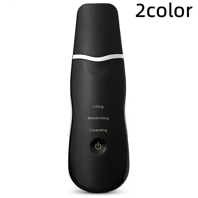 ウォーター ピーリング 黒 超音波 美顔器 超音波 振動 微電流 マッサージ イオン USB 毛穴 黒ずみ ニキビ 角栓 角質 皮脂 汚れ除去 母の日 父の日 プレゼント ウォーターピーリング イオン導入 超音波ピーリング