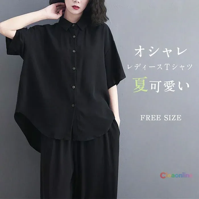 送料無料 リネンチュニック レディース 七分袖 春秋 大きいサイズ 着痩せ 体型カバー ゆったり 黒 ブラック Tシャツ シャツ トップス リネンシャツ 夏 通勤 カジュアル オフィス 旅行 母の日