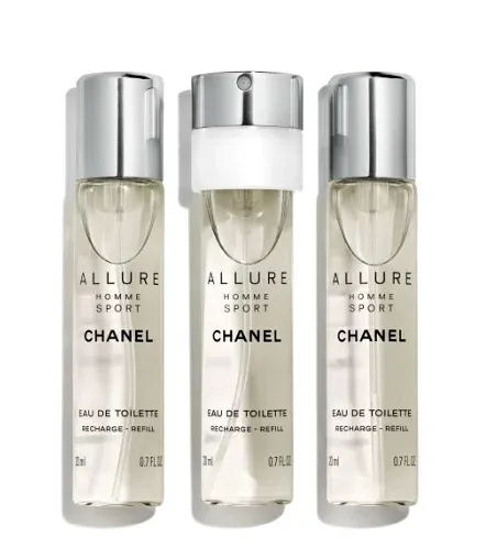 CHANEL ALLURE HOMME SPORTEAU DE TOILETTEREFILLE 20ml×3シャネル アリュール オム スポーツオードゥトワレット リフィルCHANEL ショップバッグ付