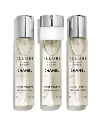 CHANEL ALLURE HOMME SPORTEAU DE TOILETTEREFILLE 20ml×3シャネル アリュール オム スポーツオードゥトワレット リフィルCHANEL ショップバッグ付