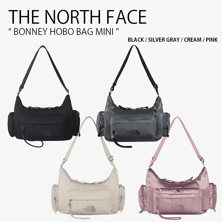 THE NORTH FACE ノースフェイス ショルダーバッグ BONNEY HOBO BAG MINI ボニー ホーボー バッグ ミニバッグ ロゴ カジュアル ストリート WHITELABEL ブラック グレー アイボリー ピンク メンズ レディース 男性用 女性用 男女共用 NN2PR10J/K/L/M