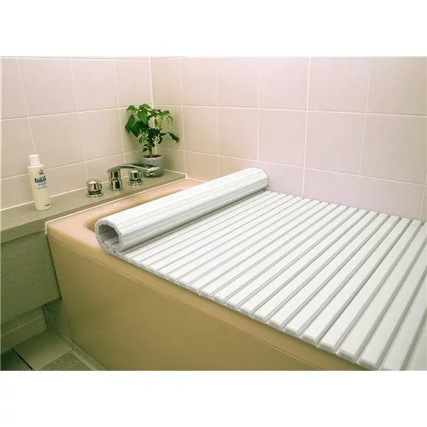 シャッター式風呂ふた / 巻きフタ 【80cm×140cm用】 ホワイト SGマーク認定 日本製