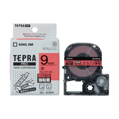 【まとめ買い 5個セット】 KING JIM 【キングジム 事務用品 KING JIM 文具 オフィス用品 文具】 テプラPROテープ強粘着 9mm 赤 KJ-SC9RWX5 【 まとめ買い お買い得 業務用 割引 オフィス用品 文房具 事務用品】 ラベルシール・プリンタ