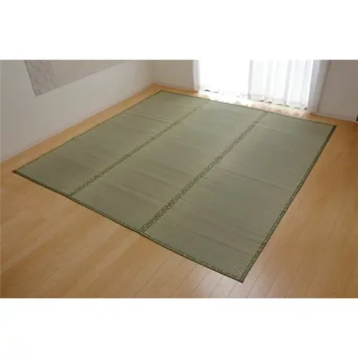 い草 上敷き / ラグマット 【市松織 三六間3畳 約182×273cm】 日本製 抗菌防臭 耐久性抜群 熊本県八代産イ草使用 〔リビング〕 (メーカー名:福岡県 イケヒコ) インテリア 敷物 カーペット マット い草マット