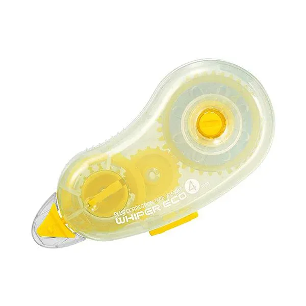 【プラス 事務用品 PLUS 文具 オフィス用品 文具】 修正テープホワイパーエコ 4mm幅×7m イエロー WH-304T 1個 【×5セット】 【 まとめ買い お買い得 業務用 割引 オフィス用品 文房具 事務用品】 修正液・修正ペン・修正テープ