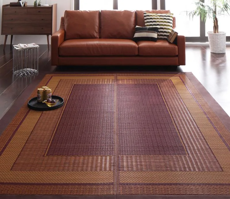 い草ラグ いぐさマット イグサカーペット 井草 日本製 純国産 ゴザ ござカーペット 夏 190×250cm 長方形 3畳 三畳 ベージュ 茶色 アジアン レトロ 不織布なし 裏貼りなし 裏張りなし 薄手 薄め コンパクト 冷感 通気性 モダン おしゃれ シンプル 和風 エスニック 送料無料