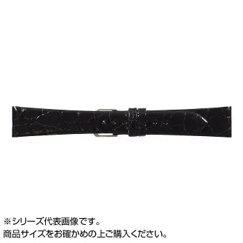 MIMOSA(ミモザ) 時計バンド 腹ワニD 20mm ブラック (美錠:銀) WD-A20【送料無料】 メール便対応商品