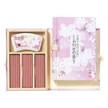 日本香堂 宇野千代 しあわせの香り スティック36本入 桜香立付 37122【送料無料】 メール便対応商品