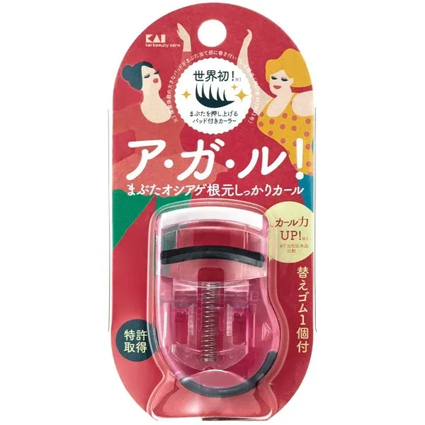貝印(株) プッシュアップカーラー ピンク KQ3129