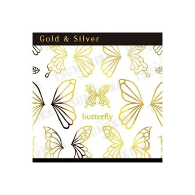 イングカワモト TSUMEKIRA(ツメキラ) ネイルシール honchanプロデュース Butterfly motif gold(ジェル専用) SG-HON-001