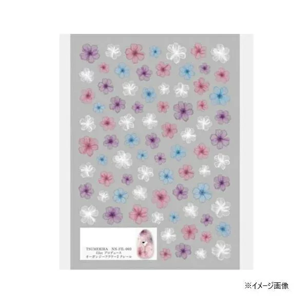 イングカワモト TSUMEKIRA(ツメキラ) ネイルシール filerプロデュース オーガンジーフラワー2 クレール NN-FIL-003