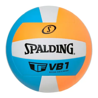 \MAX1000円OFFクーポン配布中♪/SPALDING(スポルディング) 72-418J バレーボール VB1 ネオンオレンジ×ホワイト×ブルー4号球 25FW