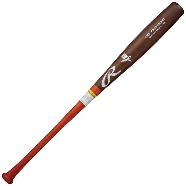 【ローリングス】硬式木製バット PRO PREFERRED/北海道ハードメイプル/木製バット/木製硬式バット/RAWLINGS(BHW6HM) MBR/MRD 艶消しブラウン/艶消し赤褐色 84cm(880g平均)