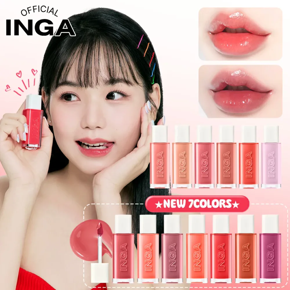 【インガ公式】【グロウリップ】【ウォーター グロウリップ ティント 選べる13種 】 INGA リップグロス リップティント 口紅 リップ 落ちない 透明 保湿 重ね塗り長時間 潤い キープ 密着 韓国 コスメ ブルべ イエベ 飲み会リップ 落ちないリップ