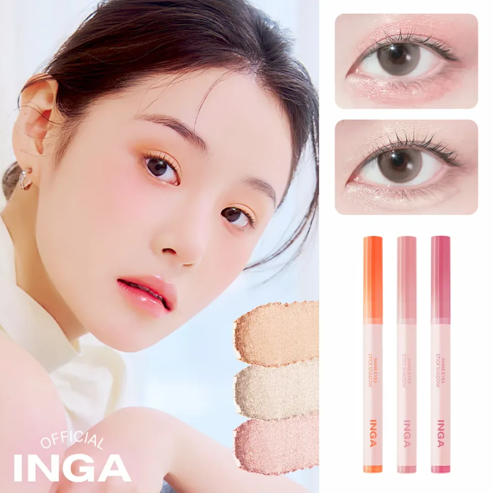 【 INGA 公式 】【シャインアイズスティックシャドー 全3種 】(使用期間: ~26年 12月) 涙袋 アイシャドウ スティックシャドウ キラキラメイク 目元メイク グリッター ピンクシャドウ インガ シャドー アイシャドー 韓国コスメ コスメ 顔 口 唇 頬 ピンク ラベンダー