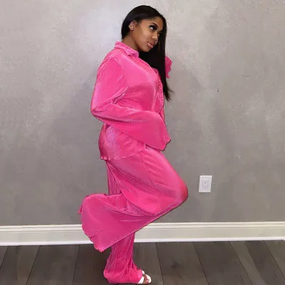 セットアップ レディース 長袖シャツ ワイドパンツ ビッグシルエット シンプル ベーシック 定番 無地 スタンダード ナチュラル カジュアル 普段使い