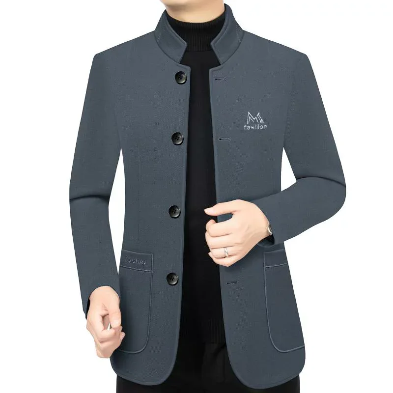 メンズ ウールコート 秋冬 カジュアル 羊毛素材 厚手 綿入り 暖か 向け コート 日常使い