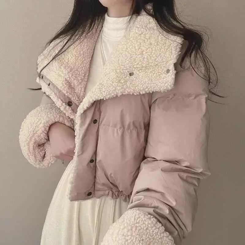 ジャケット レディース 秋冬 ブルゾン 中綿コート アウター 暖かい 軽い 防寒着 もこもこ ボア フリース 裏ボア リバーシブル 両面着用 ショート丈 襟付き 厚手 ビッグシルエット ゆったり 体型カバー 着痩せ 大きいサイズ カジュアル アウトドア