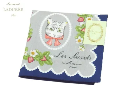 【特別提供品】ラデュレ LADUREE ハンカチ無料ラッピング指定可 明日楽対応商品 LDR025 【 ギフト プレゼント ブランド 定番 スクレ・ラデュレ 】