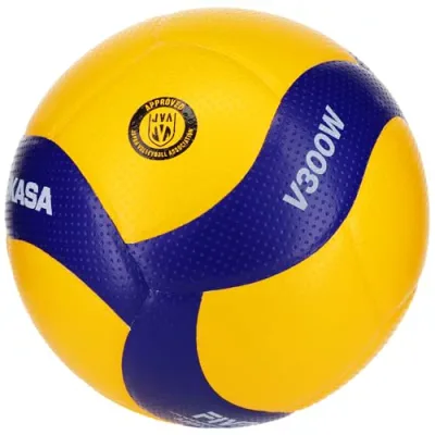 ミカサ(MIKASA) バレーボール 5号 国際公認球 検定球 一般・大学・高校 イエロー/ブルー V300W 推奨内圧0.3(kgf/?)