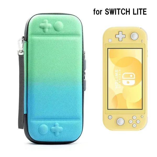 Nintendo Switch lite 専用 グラデーション キャリングケース グリーン&ブルー 保護 スイッチ カバー ケース バッグ
