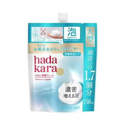 ハダカラ 泡ボディソープ クリーミーソープの香り 詰替 大型サイズ 750ml hadakara ライオン キメ細か 濃密泡 保湿 お子様 デリケート肌 詰め替え用 大型 ビューティー コスメ ボディケア ボディソープ 泡タイプ
