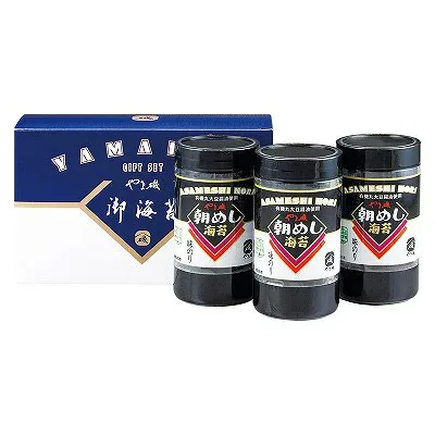 やま磯 朝めしカップ 卓上味付海苔ギフト 朝めしカップ3本詰G 内祝い お返し 出産内祝い 結婚内祝い 香典返し 粗供養 御歳暮 御歳暮 お供え 御供 初盆志 快気祝い 快気内祝