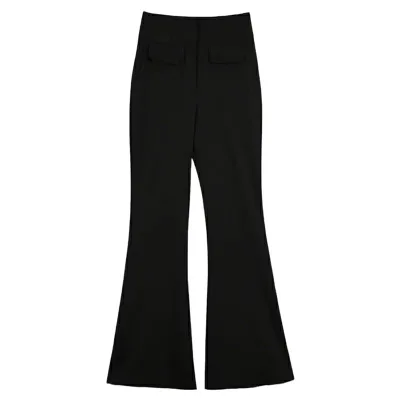 フレアパンツ レディース ハイウエスト 体型カバー スラックス 脚長見え 美脚 ロングパンツ きれいめ オフィス カジュアル 通勤 通学 お出かけ ボトムス ゆったりサイズ 大きいサイズ