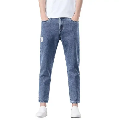デニムパンツ メンズ クロップドパンツ 九分丈 テーパード ジーンズ アンクル丈 ストレッチ ジーパン ズボン ゆったり カジュアル ボトムス おしゃれ 春 夏 秋 ウォッシュ加工 快適 通学 通勤