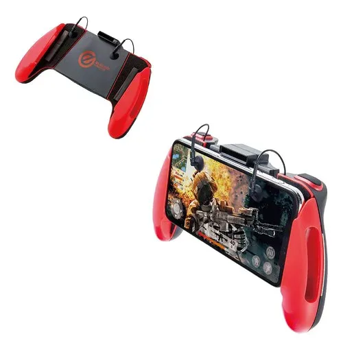 エレコム 荒野行動/PUBG Mobile スマホ用ゲームコントローラー 2ボタングリップ 4.7~6.5インチ iPhone/Android レッド P-GMG2B01RDT