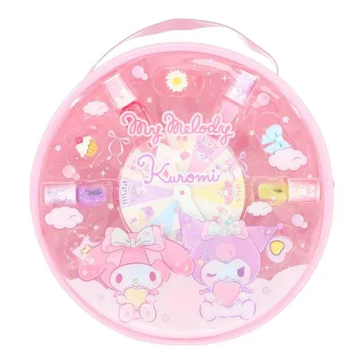 shobido 粧美堂 ルーレットコスメセット マイメロディ & クロミ はがせるマニキュア 指輪 丸型ポーチ ルーレット セット SA43978