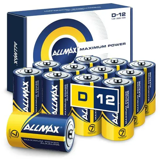 Allmax D 単1形 Maximum Power アルカリ乾電池(12本入り)– 1.5V